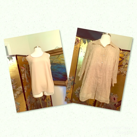 White Stag Tops - 🌼White Stag TOP&SHELL SET/Sheer EmbroideredJacket